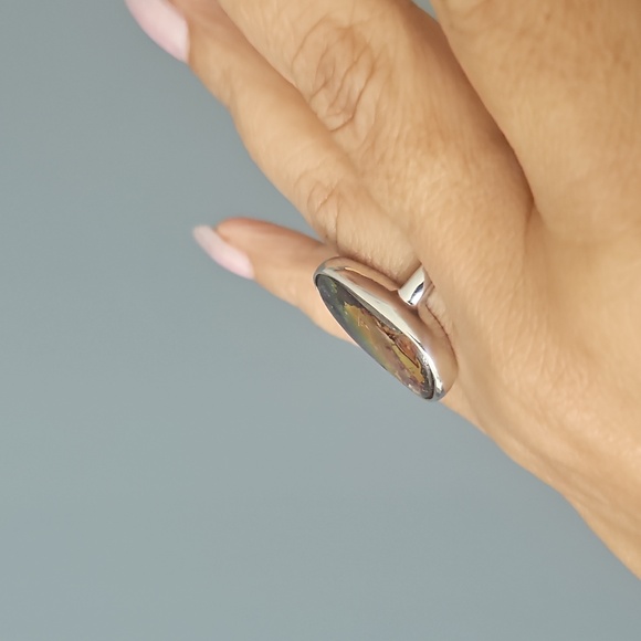 Boulder opal ring - Picture 11 of 11